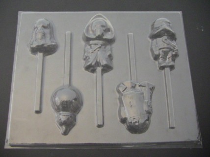 526sp Star Wonders Force Awakens Kylo Ren Chocolate or Hard Candy Lollipop Mold